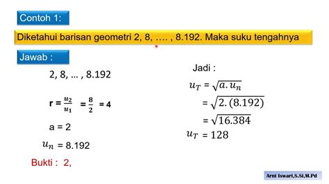 Cara Mengerjakan Suku Tengah Barisan Geometri Youtube