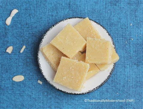 Badam Burfi Almond Burfi Traditionally Modern Food