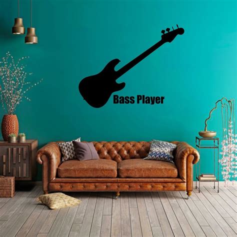 Music Wall Decor Bass Guitar Wall Decal Music Studio