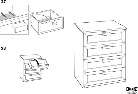 manual ikea hopen  drawers dresser
