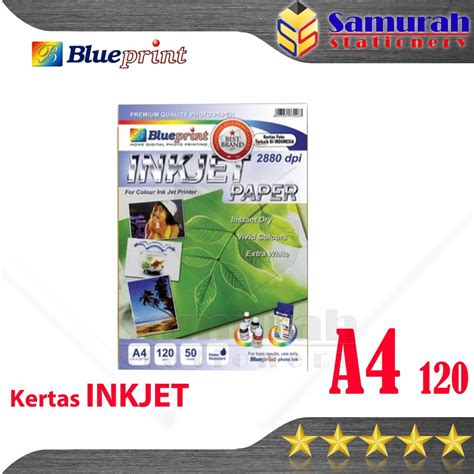 Jual Kertas Inkjet Paper Blueprint Ukuran A4 120 Gsm Kertas Transfer