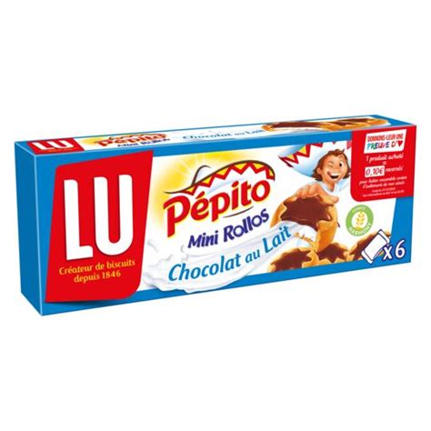 Biscuits Fourr S Et Napp S Au Chocolat Au Lait Mini Rollos Pepito Lu