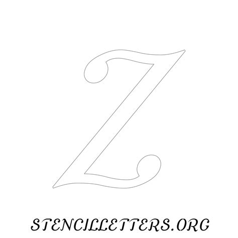 4 Inch Free Printable Individual 144 Cursive Uppercase Letter Stencils Stencil Letters Org