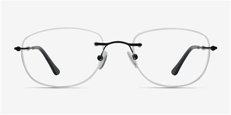 Potential Oval Black Rimless Eyeglasses Eyebuydirect