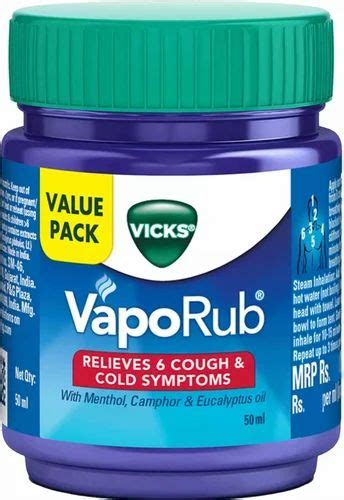 Vicks Vaporub Topical Cough Suppressant For Clinical Packaging Size