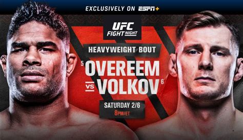 Watch Ufc Fight Night Overeem Vs Volkov February