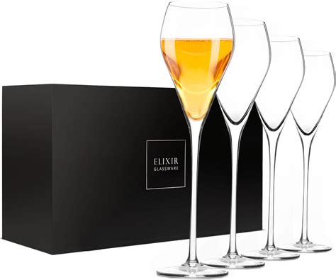 Amazon Elixir Glassware Crystal Champagne Flutes Oz Set