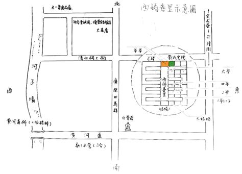 Sketch site plan provided by a family member shows the context before ...