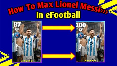 L Messi Max Level Training Tutorial In Efootball 2023 How To Train