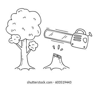 330 Illegal Logging Forests Stock Vectors, Images & Vector Art ...