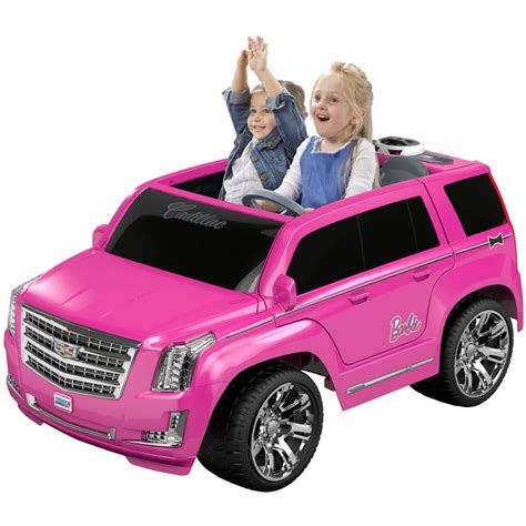 Power Wheels Barbie Cadillac Escalade Ride-On Vehicle, Pink - Walmart.com