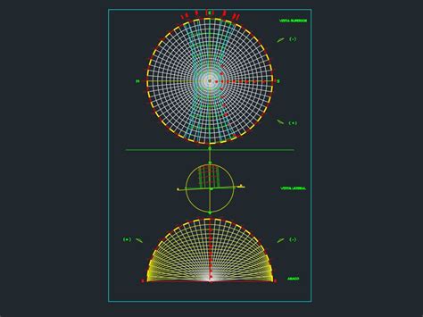 Gnomonic projection graph in AutoCAD | CAD download (50.14 KB) | Bibliocad