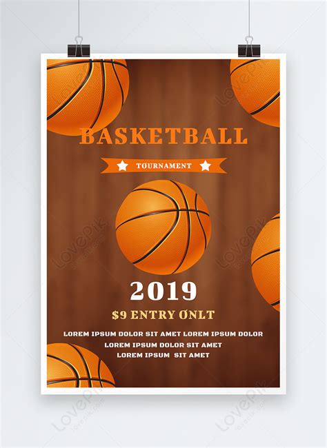 Template Poster Permainan Bola Basket Olahraga Kreatif Untuk Diunduh