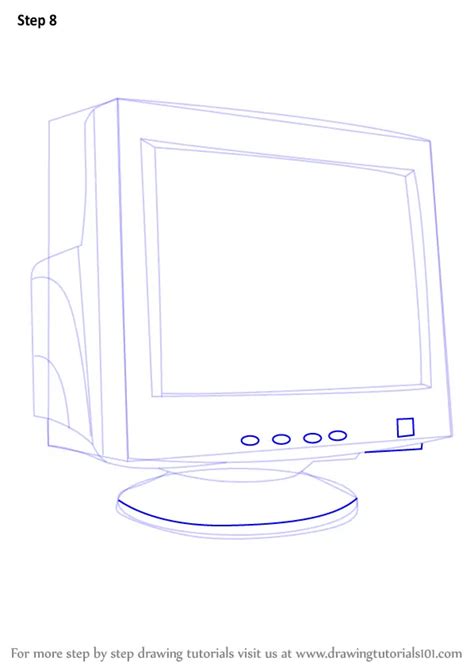 How to Draw a Computer Monitor (Computers) Step by Step