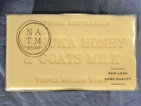 Natm~tripled Milled Soap~7oz~goats Milk~lavender~manuka Honey~oatmeal