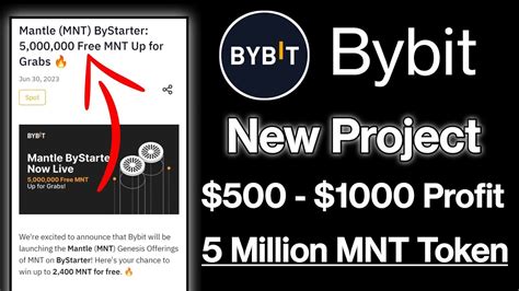 Bybit Profit Mantle Mnt Bystarter Bybit New Offer