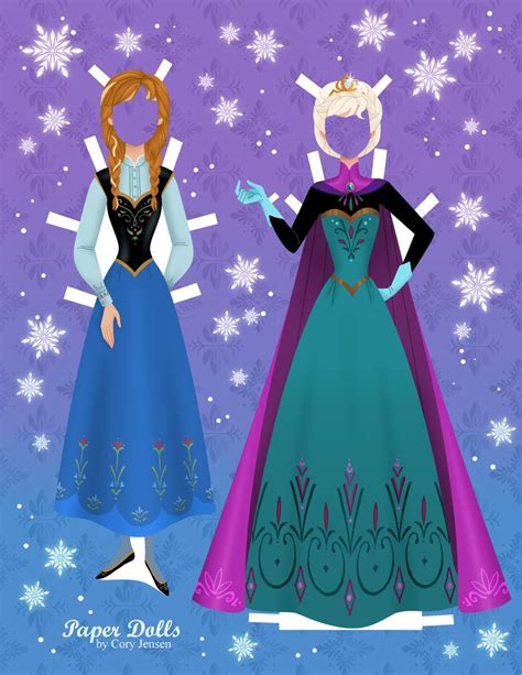 Frozen Frozen Paper Dolls Disney Paper Dolls Paper Dolls Printable