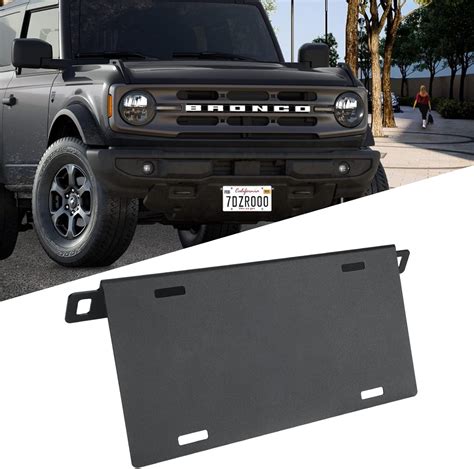 Amazon LINKCRO Front License Plate Frame For Ford Bronco Aluminum