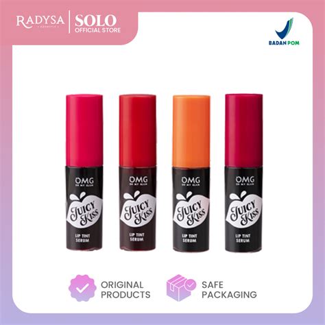 Omg Oh My Glam Juicy Kiss Lip Tint Serum Lip Coloring Waterproof