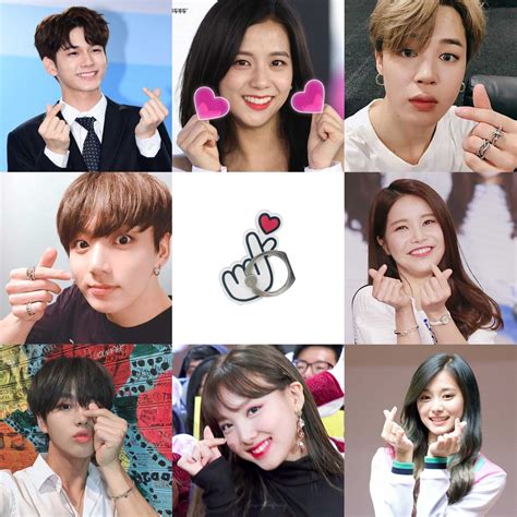 Kpop Idols Doing Finger Heart K Pop Galery