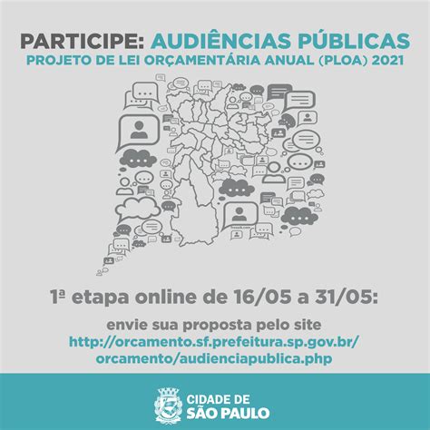 São Paulo Divulga Primeira Etapa Das Audiências Públicas Da Ploa 2021