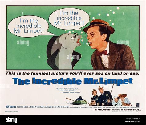 THE INCREDIBLE MR. LIMPET, US lobbycard, Don Knotts, 1964 Stock Photo ...