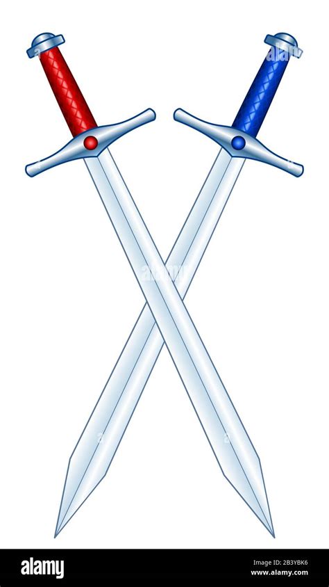 Illustration Of The Two Crossways Swords Stock Vector Image And Art Alamy