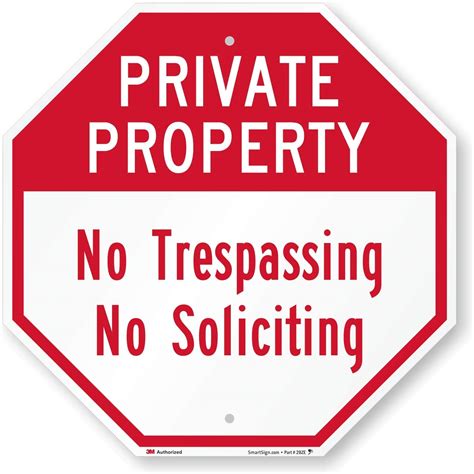 Private Property No Trespassing No Soliciting Engineer