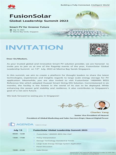 【Invitation】FusionSolar Global Leadership Summit 2023 | PDF