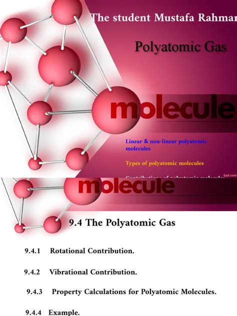 Polyatomic Gas | PDF | Gases | Molecules