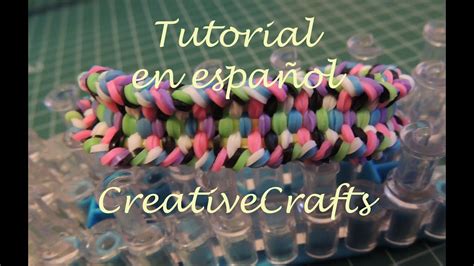 Tutorial Pulsera Plana De Gomitas Con Telar Rainbow Loom Rainbow Loom