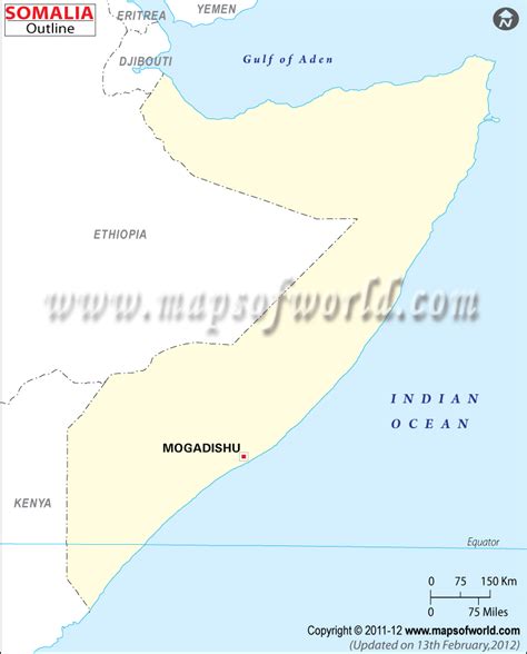 Somalia Map Outline | Blank Map of Somalia