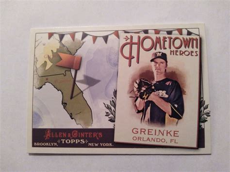 2011 Topps Allen Ginter Hometown Heroes Zack Greinke 18 Milwaukee