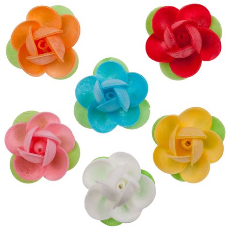 Mini Roses Azyme Avec Feuille Couleurs Assorties Cm Dekora