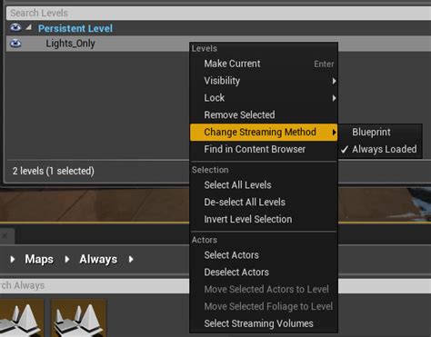 Managing Multiple Levels Unreal Engine 4 27 Documentation