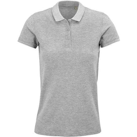 Polo Personnalisable Femme Coton Organique Bio Gris Chin Casalsport