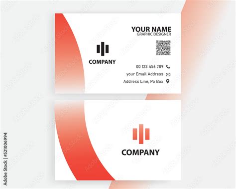 2023 new trend, modern business card template, red color business card ...