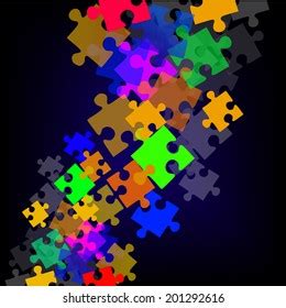 Colorful Puzzle Piece Vector Background Vector Stock Vector (Royalty ...