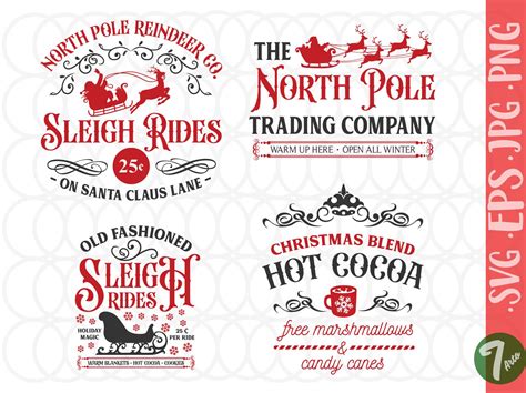 Farmhouse Christmas Svg Rustic Christmas Bundle Svg Sleigh Etsy