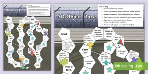 3D Object Race Board Game Profesor Hizo Twinkl