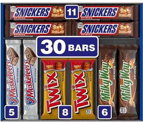 Snickers Twix And More Full Size Assorted Chocolate Candy Bars