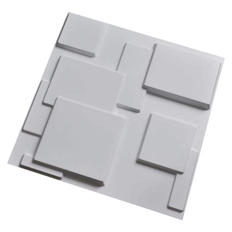 Art3d 19.7 in. x 19.7 in. White PVC 3D Wall Panels Brick Wall Design ...