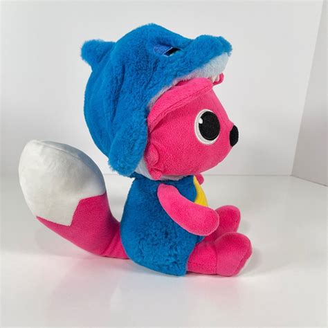 Pinkfong In Baby Shark Costume Plush 12" Tall Blue Pink White Stuffed ...