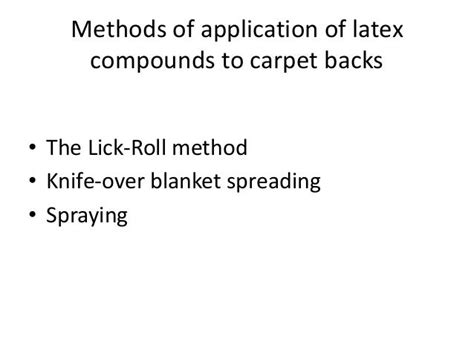 Latex Carpet Backing