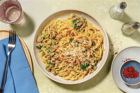 Quick Creamy Pork Courgette Fusilli Recipe Hellofresh