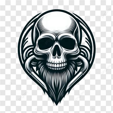 Cartoon Skull Logo Design In Classic Style Skull Biker Club Logo