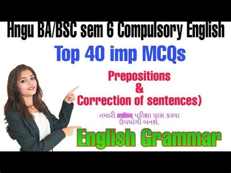 Hngu Ba Bsc Sem English Grammar Prepositions And Correction Of