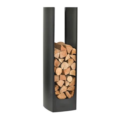 Range bûches noir DIXNEUF Otero l 33 x H 120 cm Wood Firewood Texture