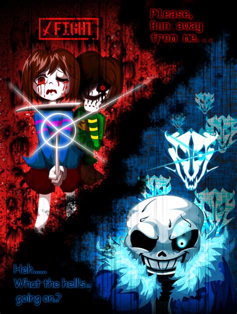 Frisk Vs Sans By Poonyan On Deviantart