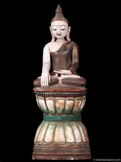 Antique Burmese Marble Buddha Statue 1bw20